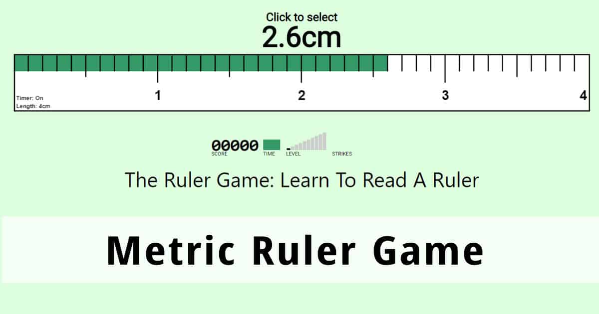 New Metric Ruler Game - Learn to read a 